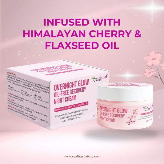OVERNIGHT GLOW (OIL-FREE) NIGHT RECOVERY CREAM- 100GM