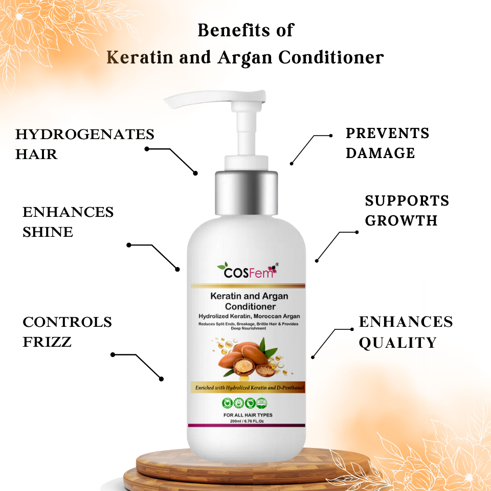 KERATIN AND ARGAN CONDITIONER-200ML