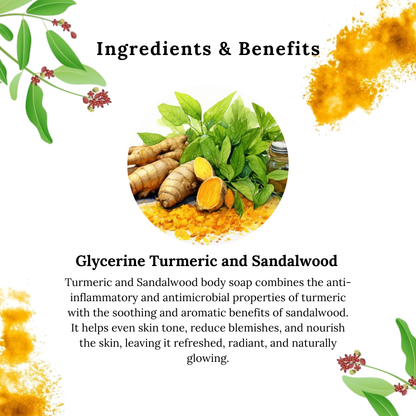 GLYCERINE TURMERIC SANDALWOOD SOAP-125GM
