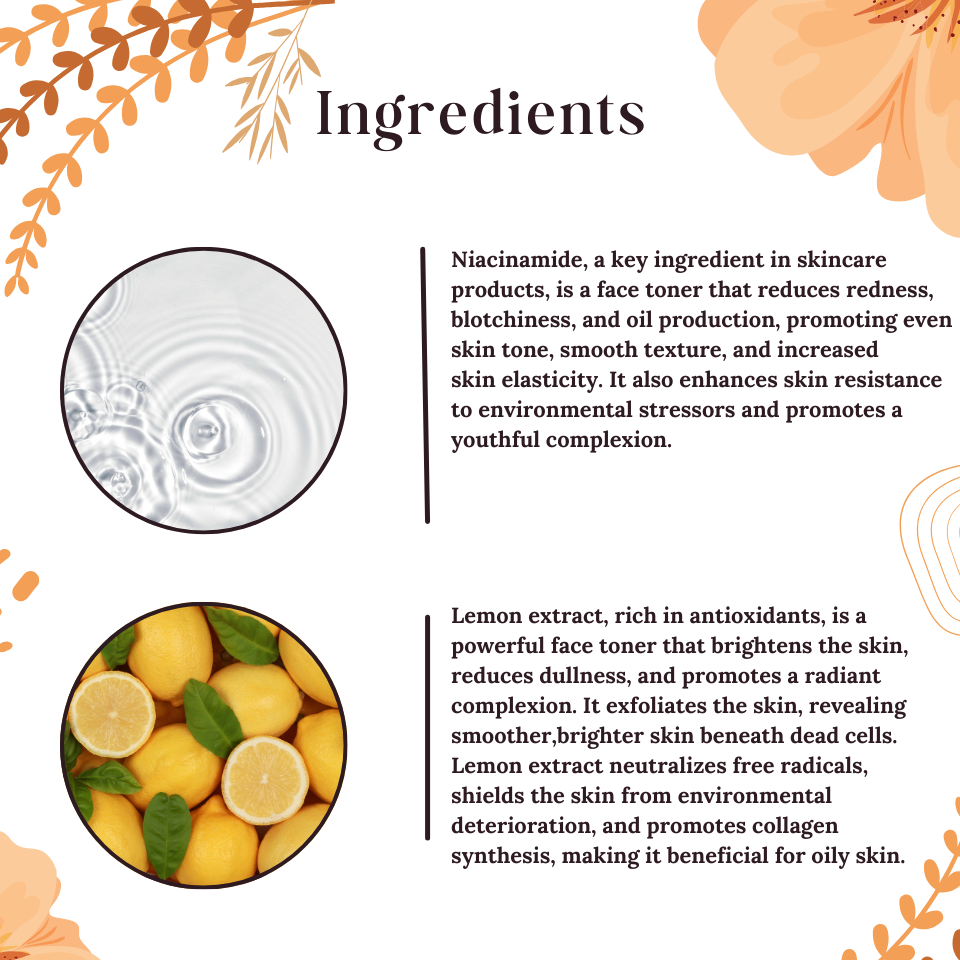 VIT-C & NIACINAMIDE SKIN BRIGHTENING FACE TONER-100 ML