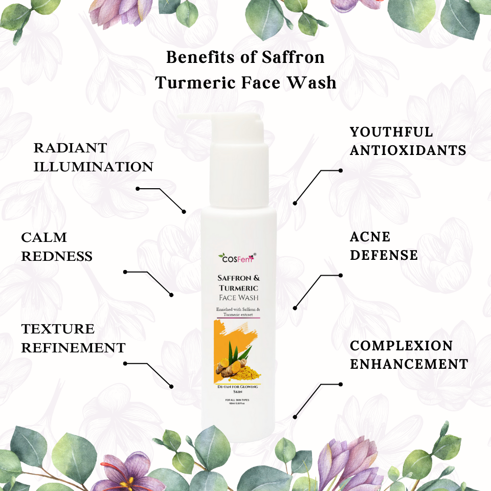 SAFFRON AND TURMERIC FACE WASH-100ML