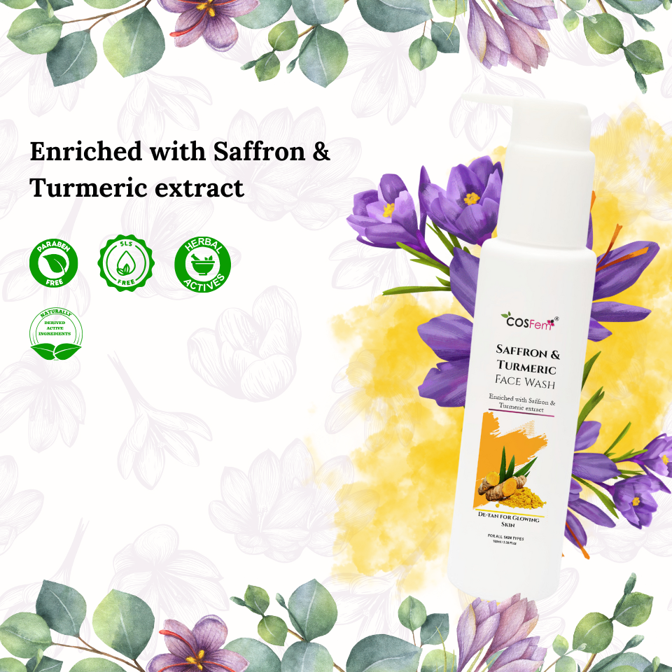 SAFFRON AND TURMERIC FACE WASH-100ML