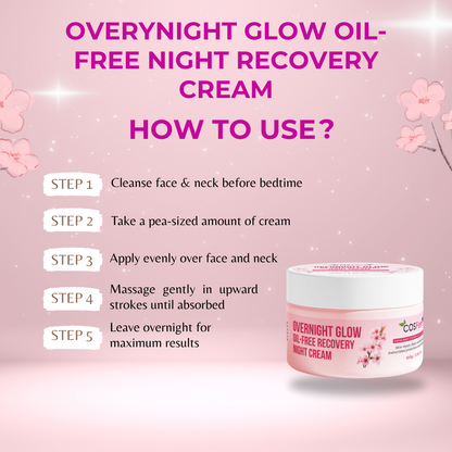 OVERNIGHT GLOW (OIL-FREE) NIGHT RECOVERY CREAM- 100GM