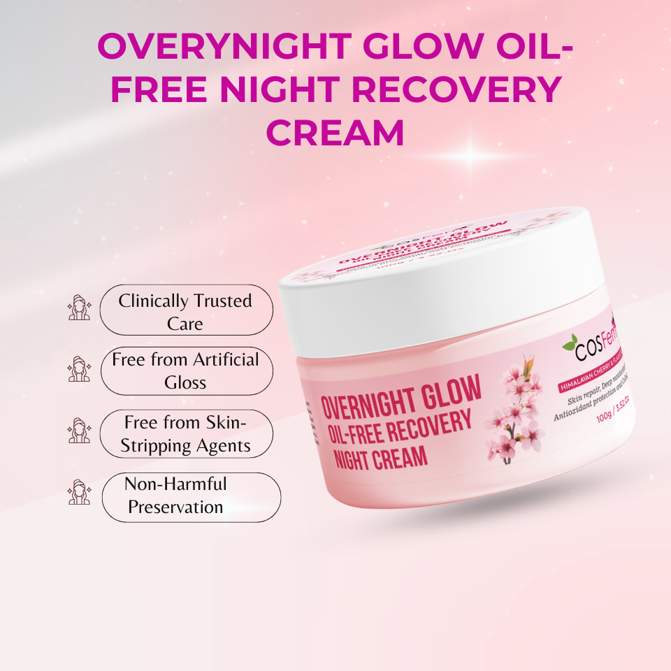 OVERNIGHT GLOW (OIL-FREE) NIGHT RECOVERY CREAM- 100GM